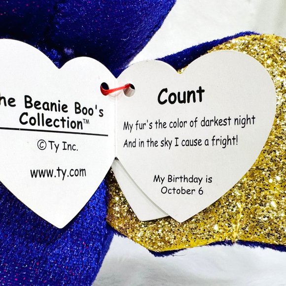 Ty Beanie Boos "Count" Halloween Plush - NWT - Picture 5 of 8